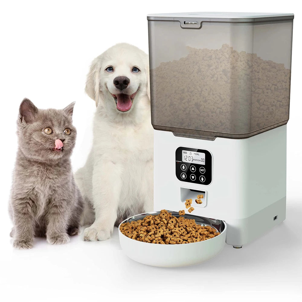 6L TUYA APP Wi-Fi Or Button Automatic Timmer Pet Feeder Smart Feed Dog Cat Feeder App For Pet Voice Recorder Food Dispenser Bowl