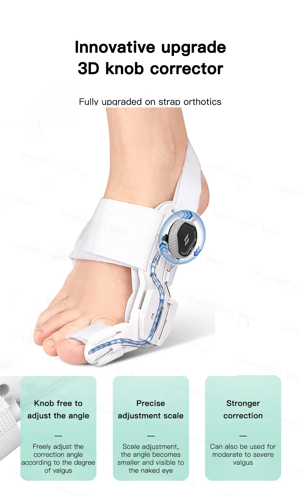 NEW Arrivals Bunion Corrector Unisex Foot Hallux Valgus Braces Rotatable Separator Straightener Adjustable Pedicure Finger Corrector Sports Medical Devices Set Supplies Health Care Products