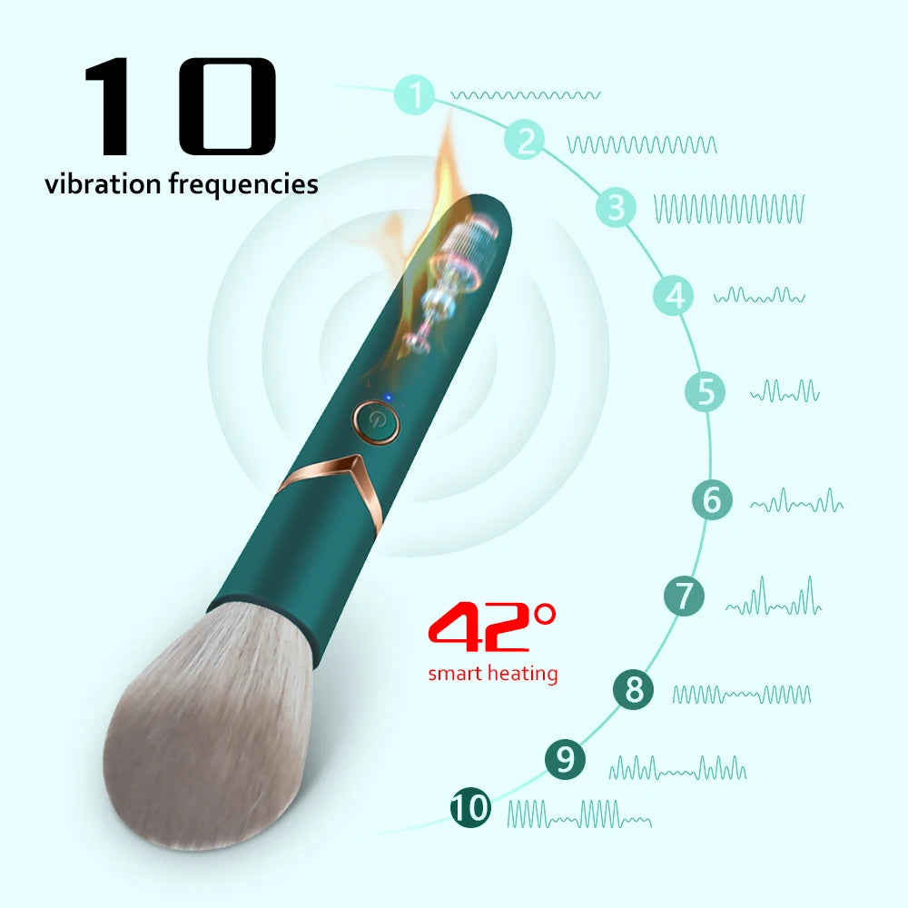 10 Modes Make Up Brush Vibrators Rechargeable Vibration AV Stick Magic Wand Vibrator Nipple G-spot Clitoris Massage Sex Toys For Women Endless Pleasure Supplies Sex Shop Products