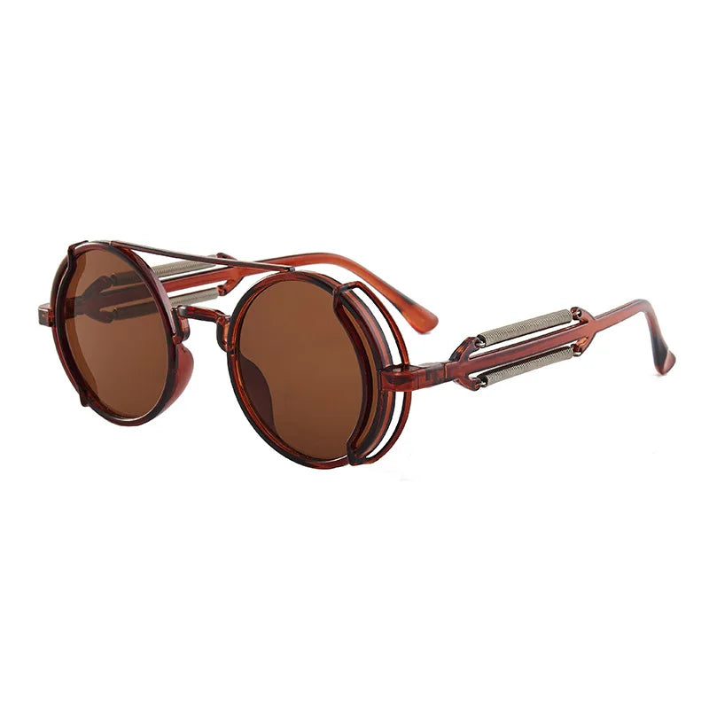 NEW Arrivals 10 Colors Steampunk Sunglasses UV400 Round Frame Design Colored Lenses Glasses Eyewear Gothic Men Women Retro Classic Sunglasses Steampunk Eyewear