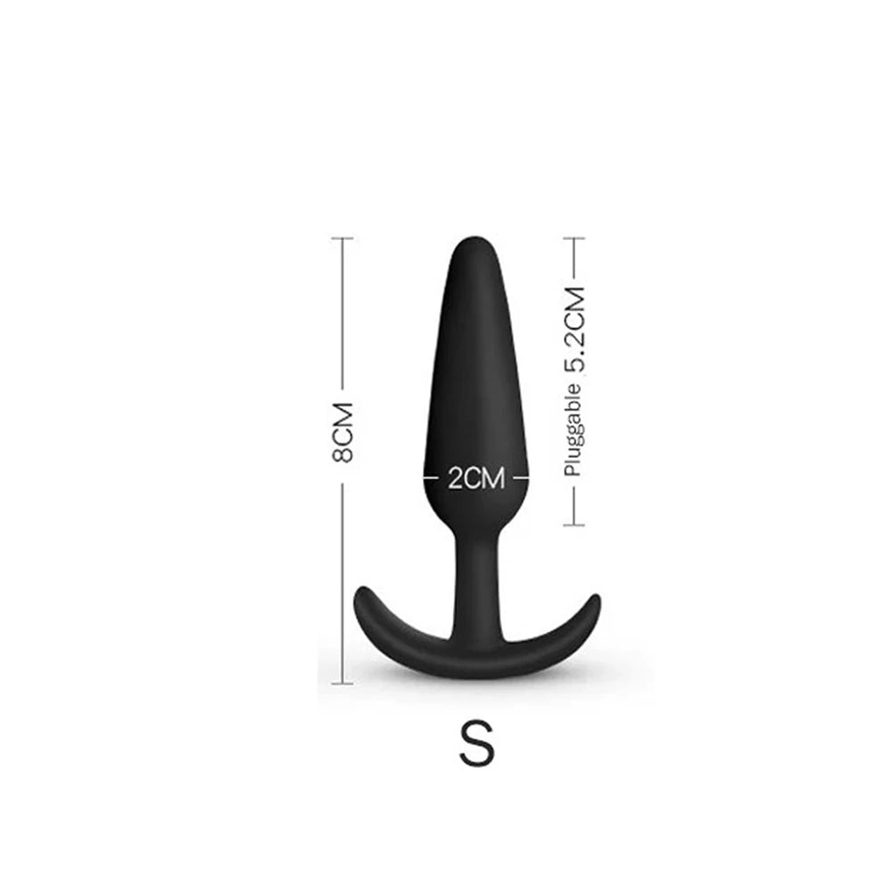 3 Sizes Anal Plug 100% Safe Silicone Dildo Anal Butt Plug Unisex Wearable Stopper Adults Sex Toys for Men/Women Trainer Massager