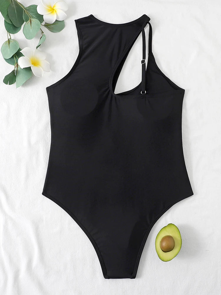 New Sexy High Neck Swimwear Women One Piece Swimsuit Female Hollow Out Bathing Suit Summer Beach Wear Push Up Monokini Swim