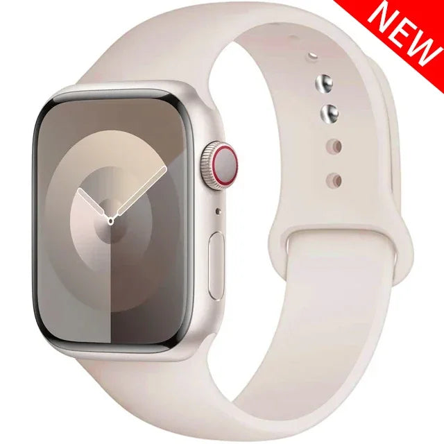 Original Silicone Strap For Apple Watch Band 44mm 38-40 42-46 41-45 46MM 49 mm Bracelet Watch Serie Accessories 10 9 7 4 5 6 8 SE Ultra 2 3 Electronics Supplies