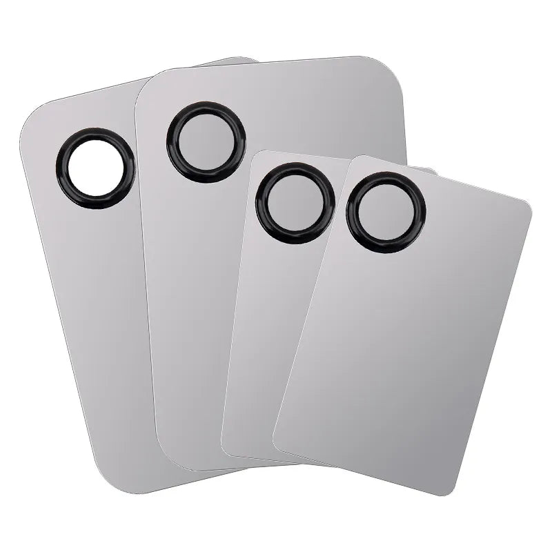 Makeup Mixing Palette Stainless Steel Foundation Lipstick Eye Shadow Mixer Palette with Spatula Rod Color Stick Beauty Tools