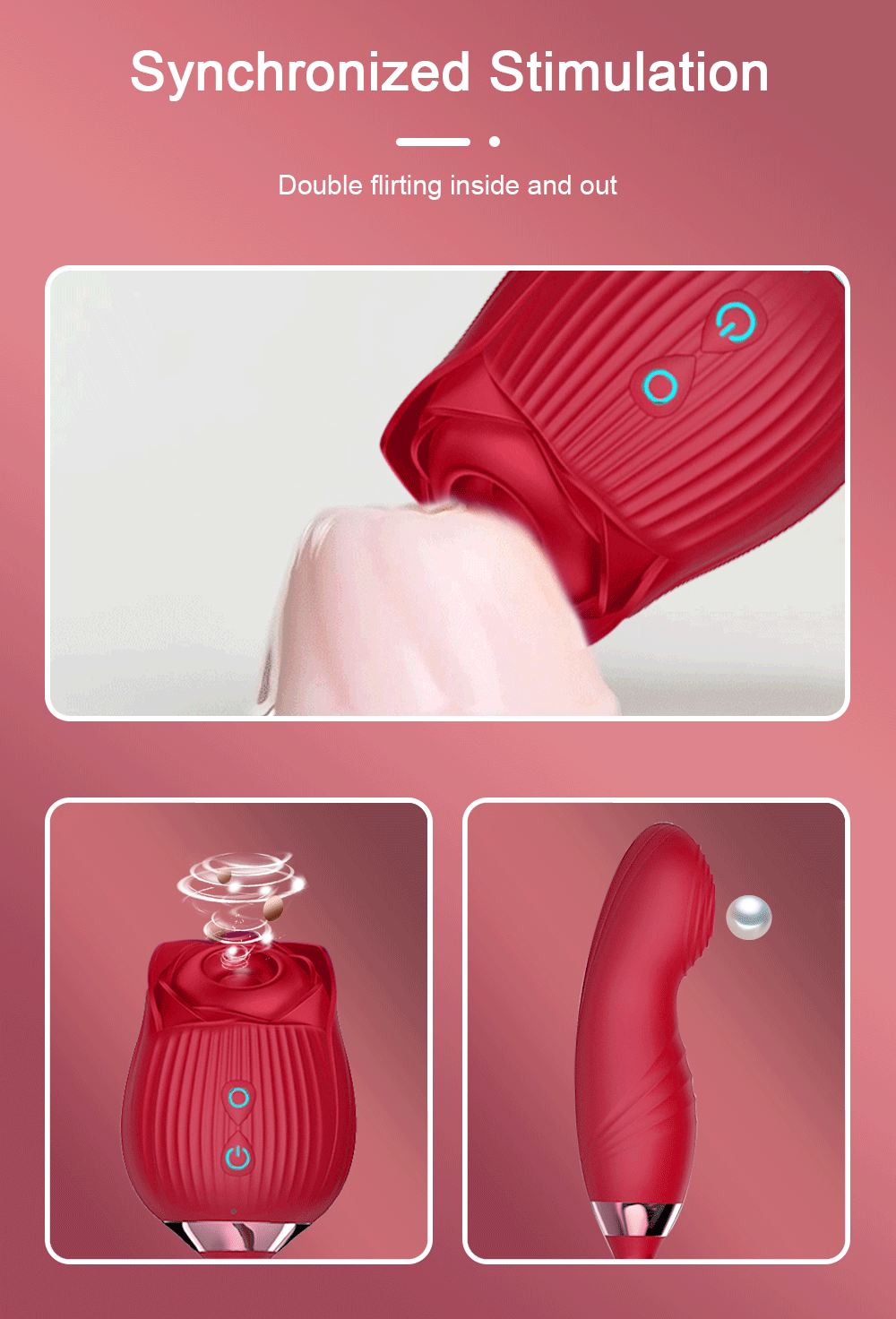 NEW Arrivals Sucking Vibrator for Women Masturbation Vagina Patting Clit Stimulator G Spot Rose-Dildo Vibrating Female Masturbator Massage Adult Sex Toys Supplies