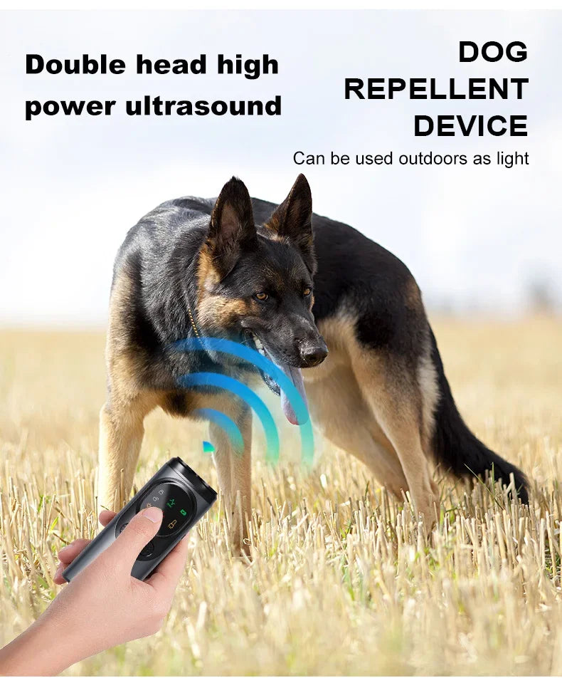 New Arrivals Ultrasonic Bark Catcher with LED Flashlight, Dog Repeller, Anti-Barker, Deterrent Bark Repeller Pets Supplies