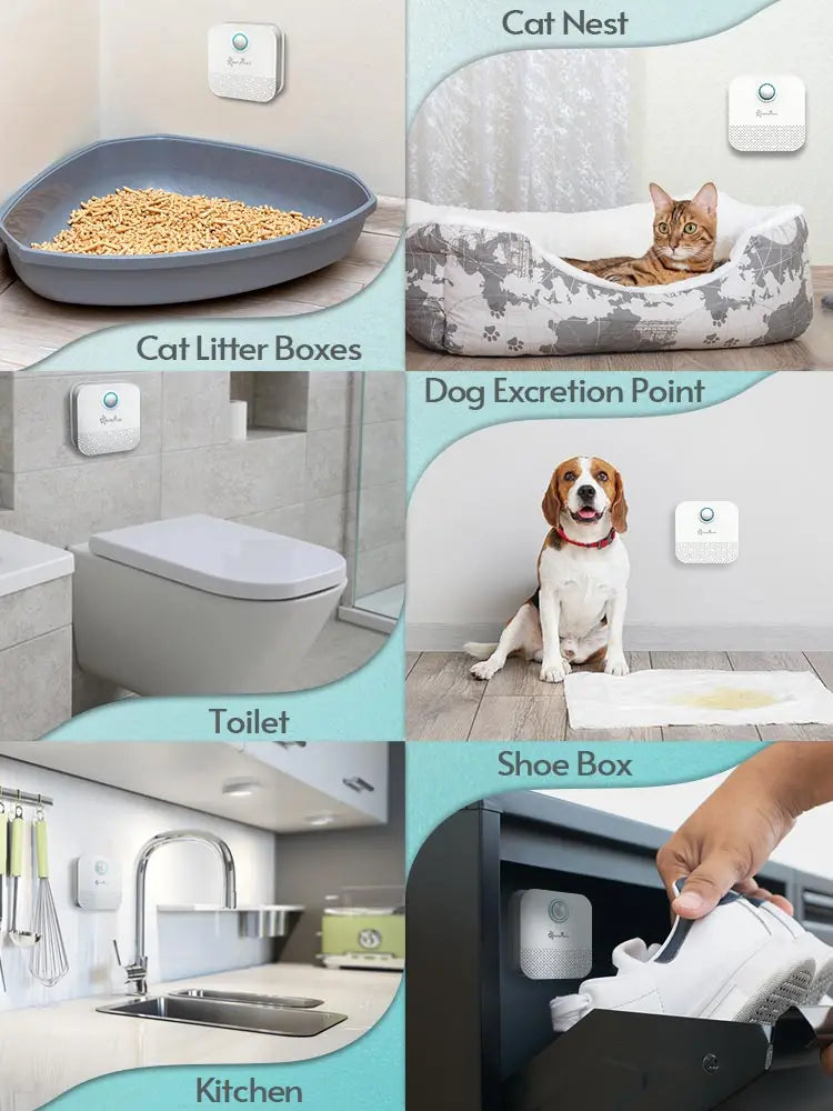 4000mAh Smart Cat Odor Purifier For Cat Litter Box Deodorizer Pet Toilet Air Purifier Dog Cat Litter Deodorant