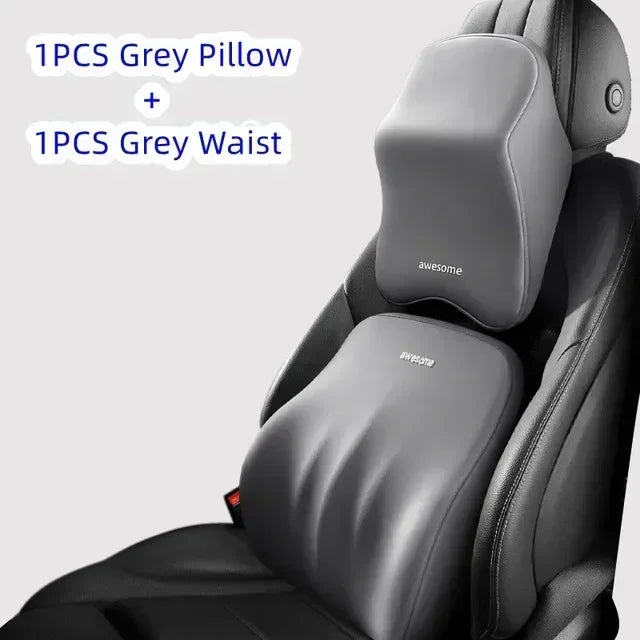 NEW Arrivals Car Lumbar Back Support Headrest Neck Pillow Memory Foam Lumbar Pillow Universal Soft Neck Pillows Cushion Car Seat Cushion