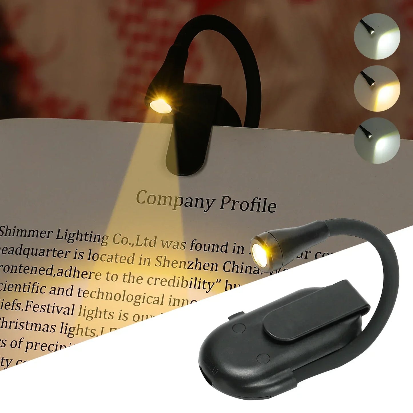 NEW Arrivals 5~10PCS Set Mini Book Light Laptop Keyboard Portable Clip Night Light USB Charging LED Dimmable Bedroom Eye Protect Camping Clip 360° Flip Book Lamp