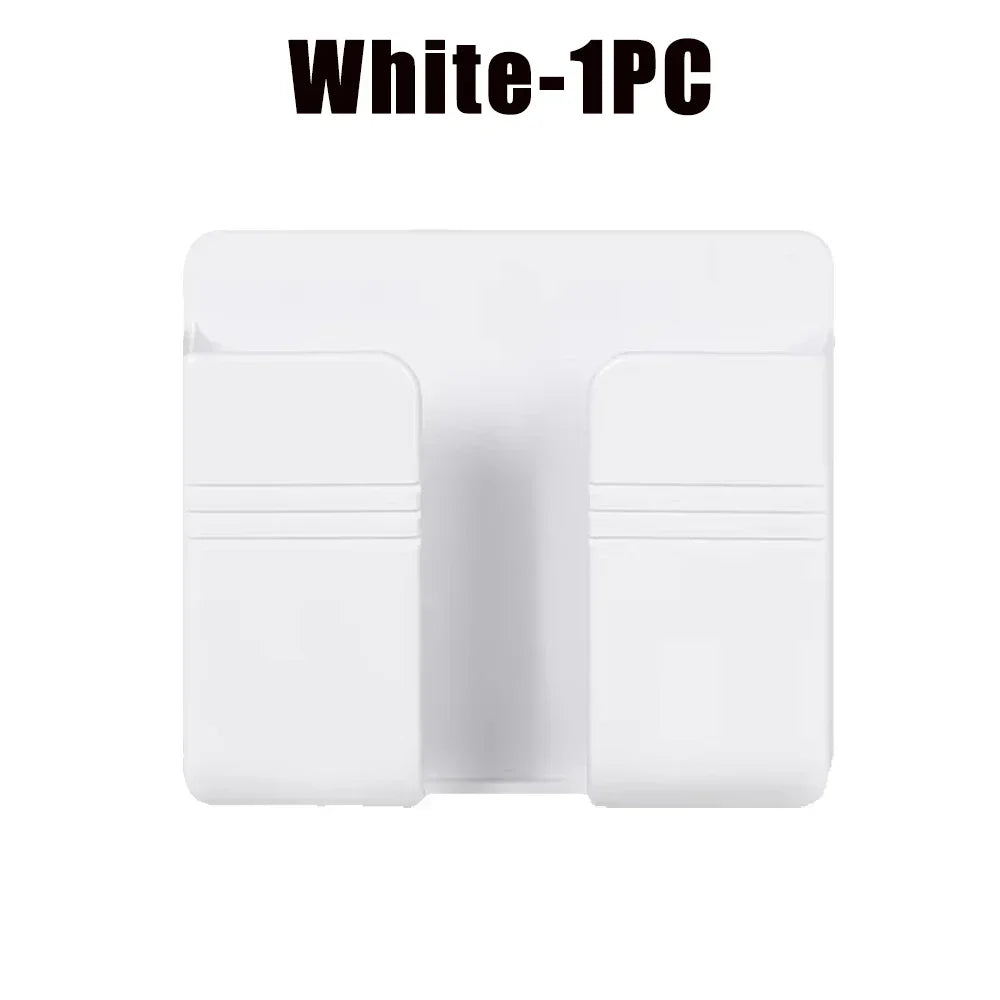 NEW Arrivals 40PCS Set Multifunctional Wall Mount Phone Holder Charging Station Storage Dock Organizer Box Remote Control Shelf Bracket Home Office Mobile Phones Accessories