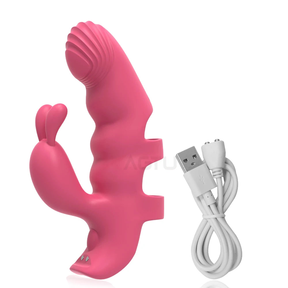 NEW Arrivals Finger Vibrator Masturbation Sexy Adult Female Couple Clitoris Penetration Vagina Vibration Stimulator Dildo Vibrator Adult Toys