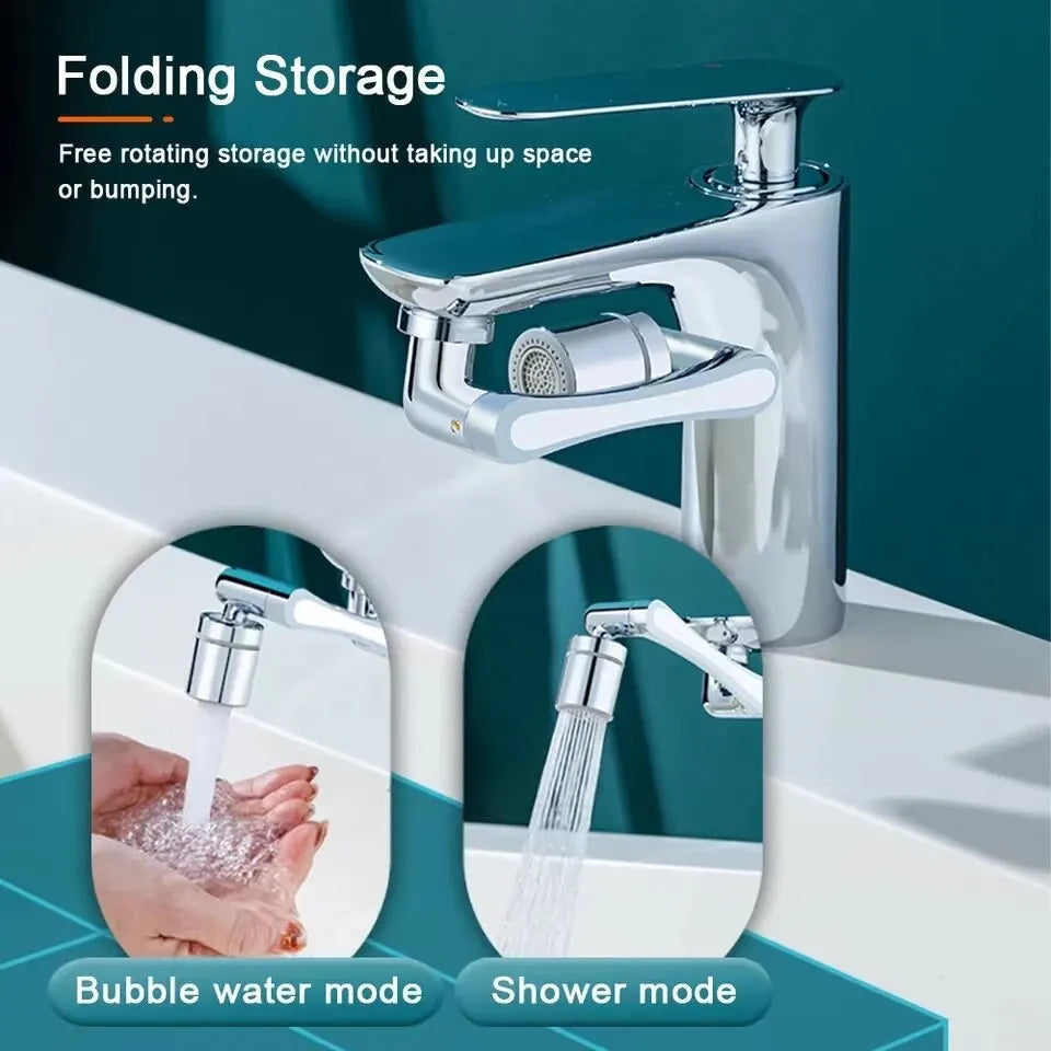 New Universal Rotation Extender Faucet Aerator Plastic Splash Filter Kitchen Tap Washbasin Faucets Bubbler Nozzle Robotic Arm
