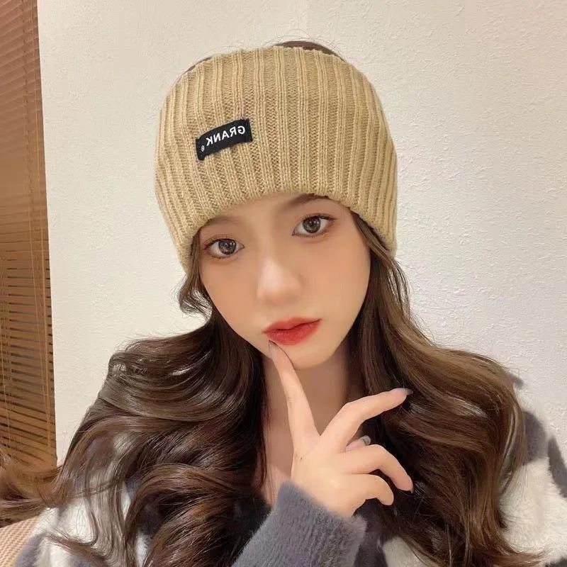 NEW Arrivals Women Winter Wide Headband Solid Color Knitted Warm Headwrap for Girls Punk Elastic Headwear Sports Bands Hair Accessories Female Girls Fashion Apparel Supplies
