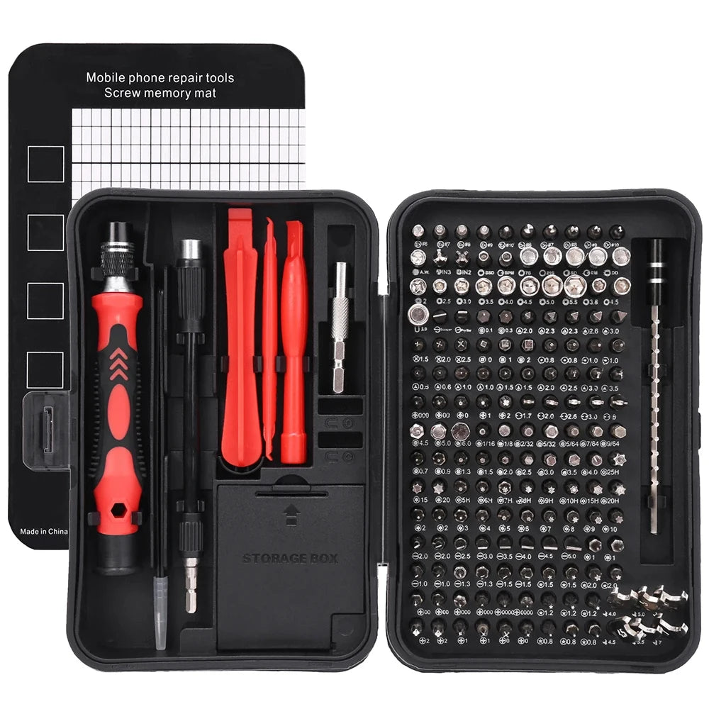 NEW Arrivals 170PCS In 1 Set Precision Screwdriver Set Magnetic Screw Driver Bits Torx Hex Bits iPhone Computer TV Mobile Phone Laptop Tablets Drone Professional Handle Repair Tool Kit