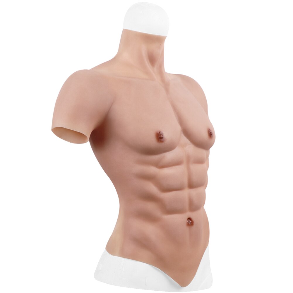 Eyung Silicone Muscle Suit For Man Cosplay Costume Male Fake Chest Bodysuit Realistic Simulation Muscles for Halloween lifelike