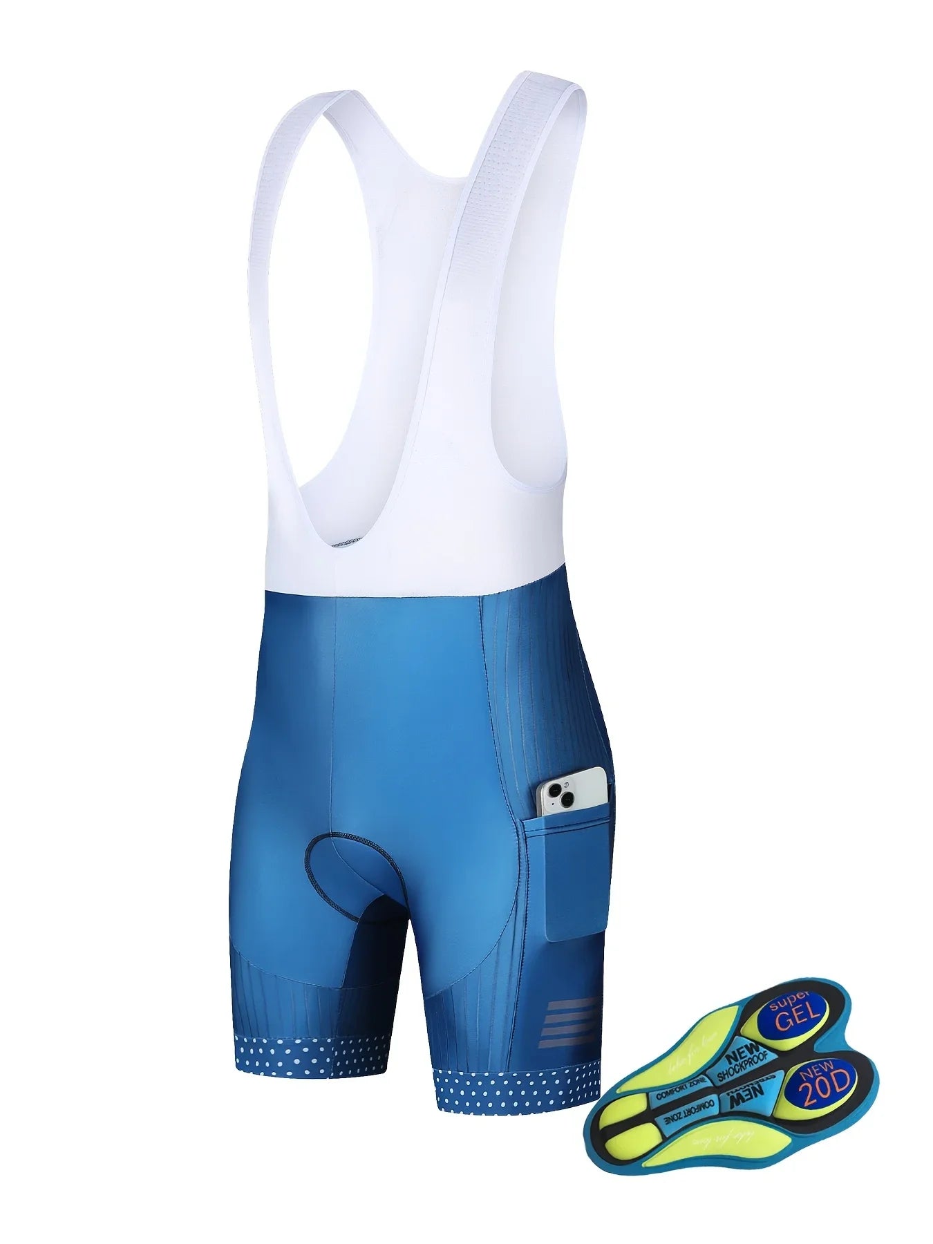 NEW Arrivals S-3XL Blue/Black Color 20D Padded & Powerband Cycling Pants Man MTB Shorts Men Professional Sports Men's Gel Bibs Summer Clothing Bib Short Bike Clothing