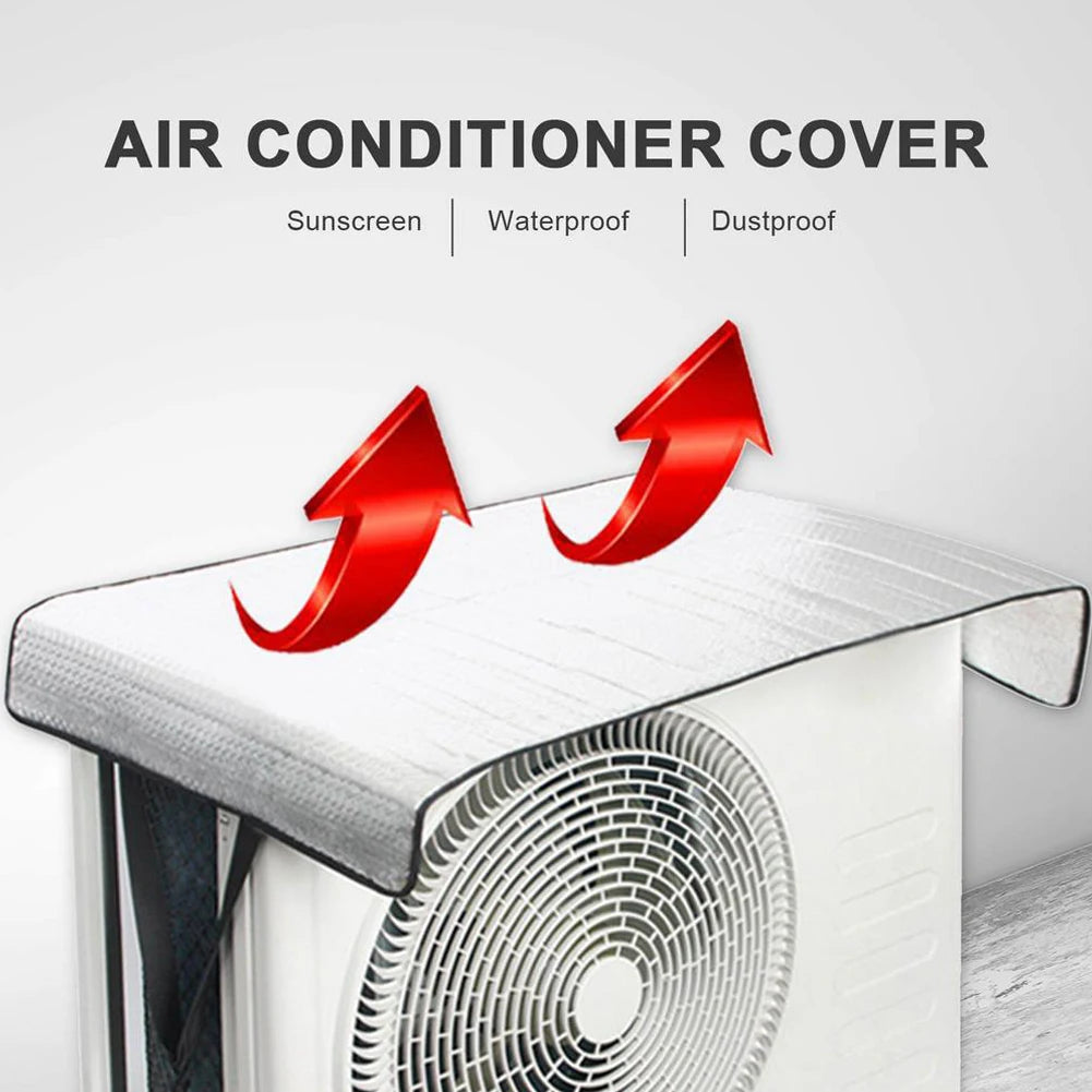 NEW Arrivals 46x95CM Air Conditioning Cover Outdoor Sun Rainproof Anti-Dust Anti-Snow Cleaning Cover Home Air Conditioner Keep Cleaning Tool for Home Office Shopping Stores