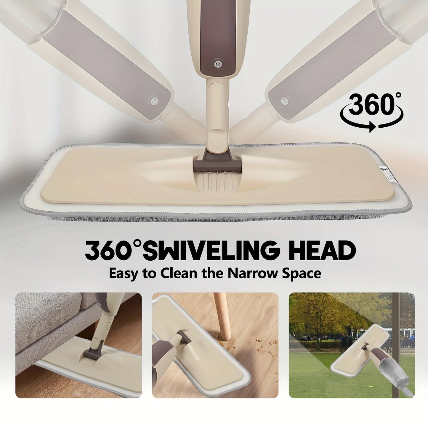 NEW Arrivals Spray Mop Broom Set + 4 Cloths Set Magic Flat Mops for Floor Home Cleaning Tool Brooms Household with Reusable Microfiber Pads Rotating Mop Home Appliances