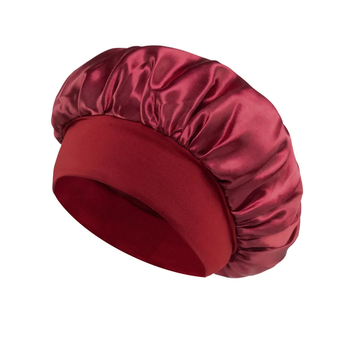 NEW Arrivals 13 Colors Soft Silk Satin Lined Bonnet Large Satin Hair Bonnet Household Sleep Shower Cap Hair Wrap Cover for Long Hair Ladies Beauty Salon Spa Tools Women Hair Care Accessories