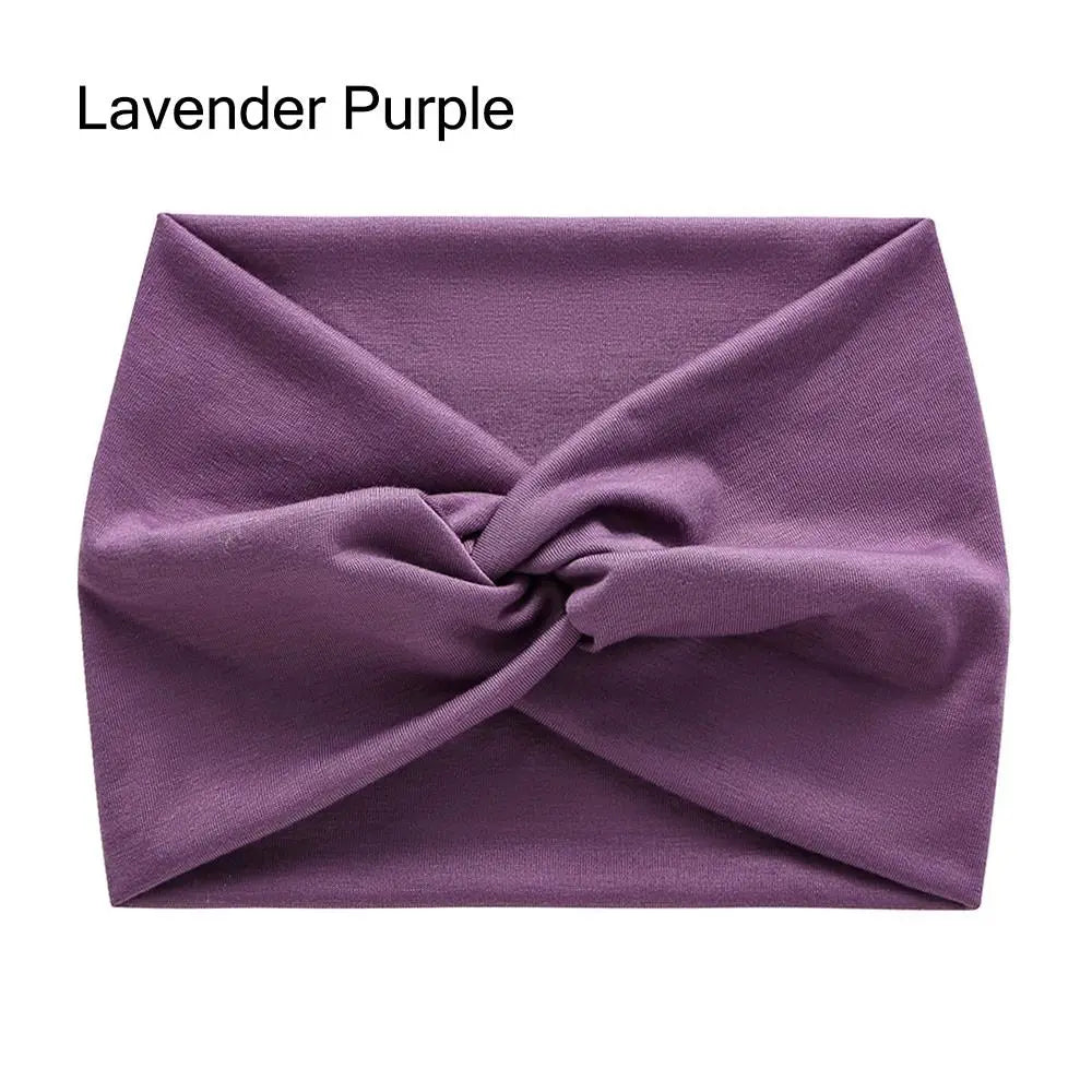 NEW Arrivals 29 Colors/Patterns Sports Bohemian Wide Cotton Stretch Headbands Women Headwrap Yoga Hair Bands Headwear Bandana Twisted Wide Headbands Hair Accessories