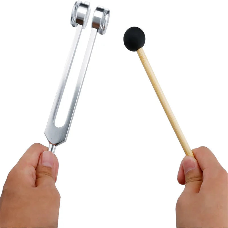 NEW Arrivals 128 Hz Tuning Fork Set Weighted Bio-Acoustic Tuning Fork for Healing Chakra, Sound Therapy, Reliever Stress, Pain Relief Device Health Care Supplies