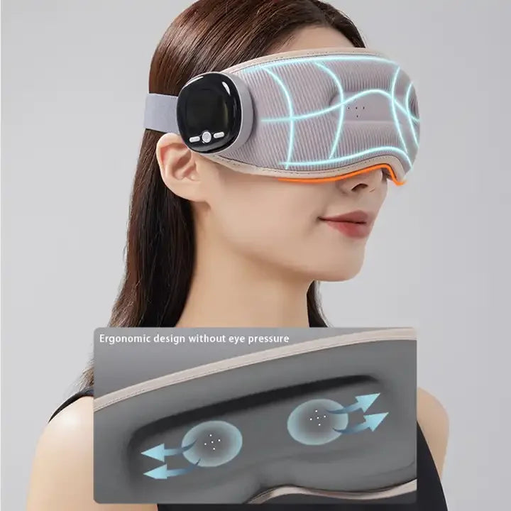 NEW Arrivals Japanese Eye Massager with Heat, Smart Eye Massager for Migraines,6 Modes ,Heat Compression Eye Massage, Heated Eye Massager Foldable