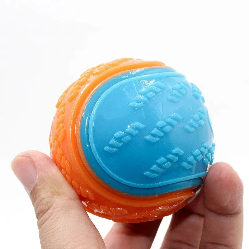 6PCS Set Squeaky Balls Toys Dogs Interactive Toys TPR Dog Chew Toy for Dog Pet Teeth Cleaning Bite Resistance Pet Supplies