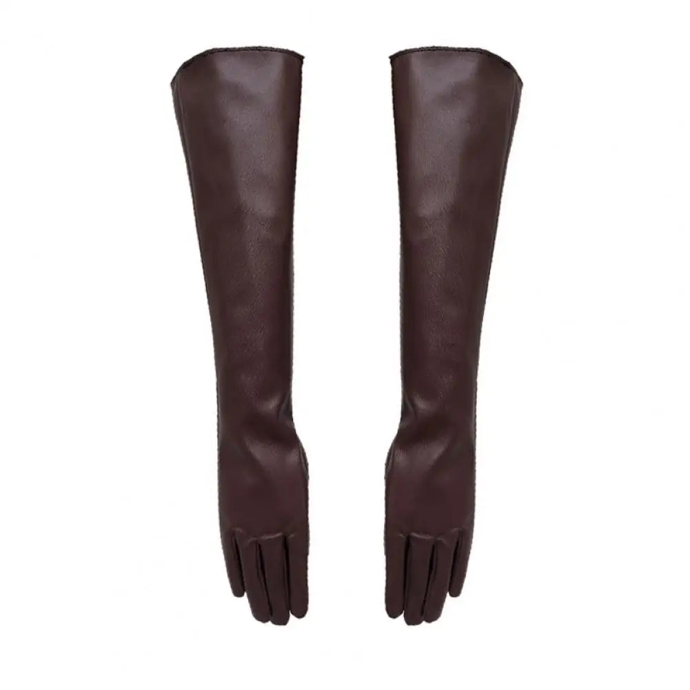 NEW Arrivals Full Finger Gloves Windproof Dress Gloves PU Leather Long Arm Gloves Costume Gloves For Dating Gifts Ladies Luxury Fashion Apparel Accessories