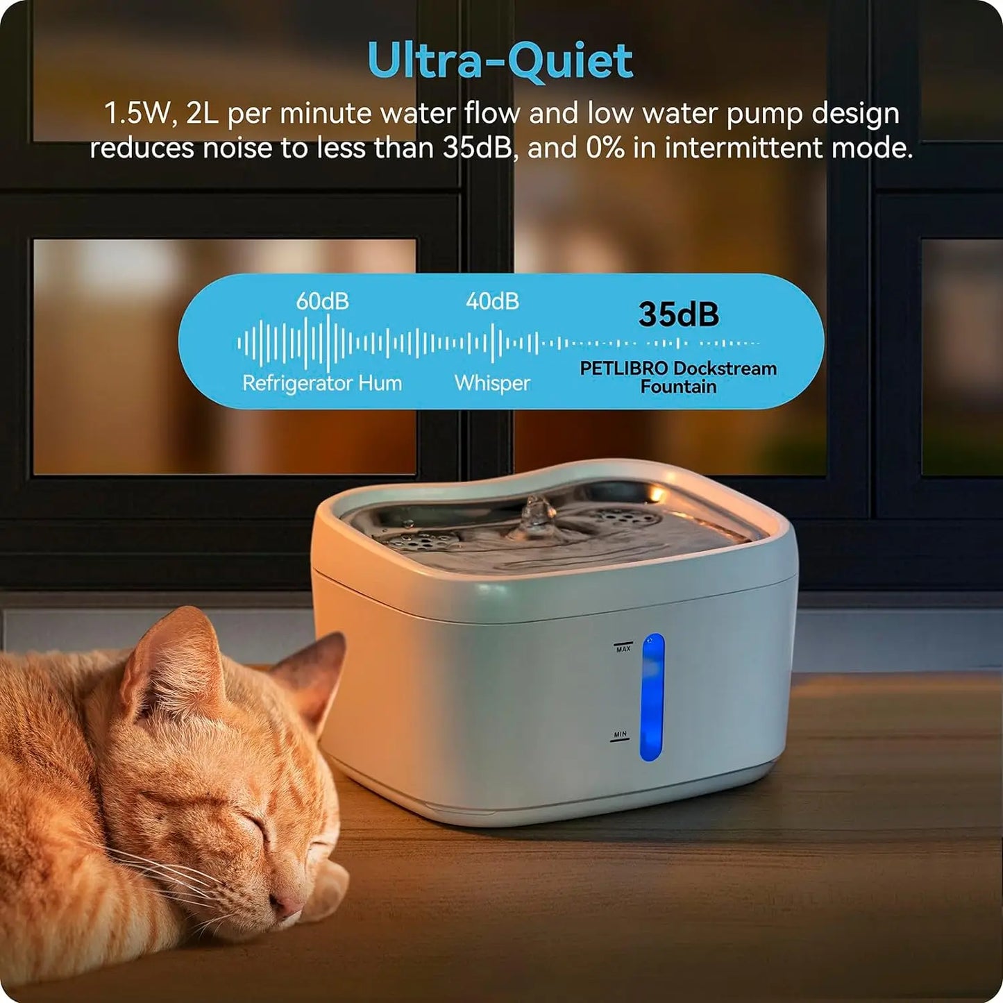 NEW Arrivals TUYA APP Cat Water Fountain 84 OZ/2.5L Automatic Fountain Dog Water Fountain Suitable For Stainless Steel Pets Drinking Bowl Pets Supplies