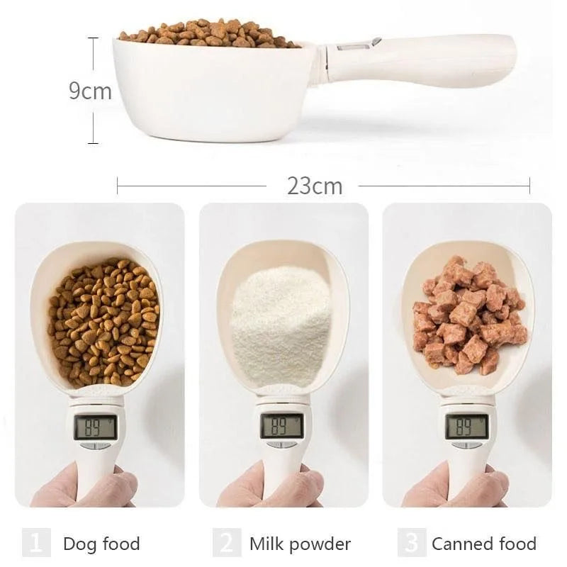 NEW Arrivals Pet Food Scale LCD Electronic Precision Weighing Tool Dog Cat Feeding Food Measuring Spoon Digital Display Kitchen Scale Pets Home Supplies