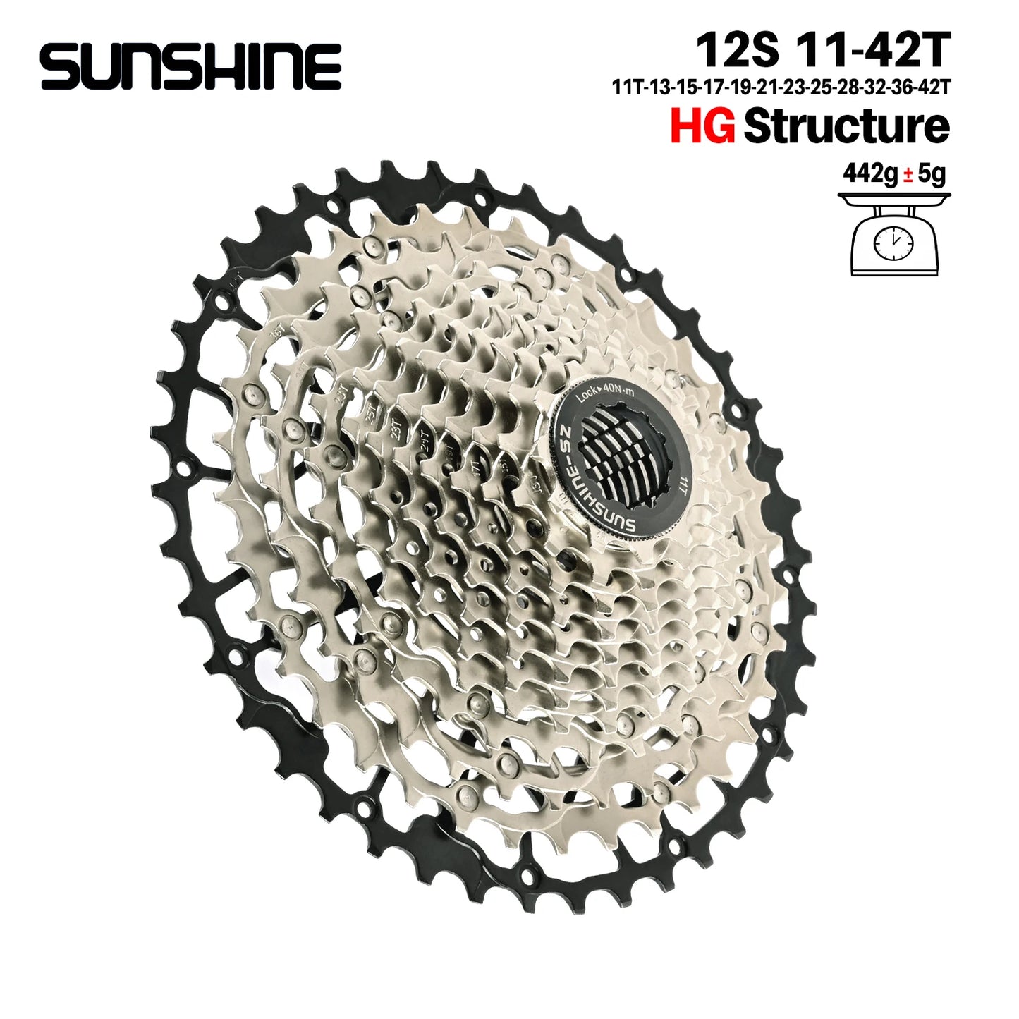 Ultralight Bicycle Cassette Freewheel Carbon Steel Material 9/10/11/12/13 Speed HG Structure Sprocket for Mountain Bike Bicycle Accessories Sports Supplies