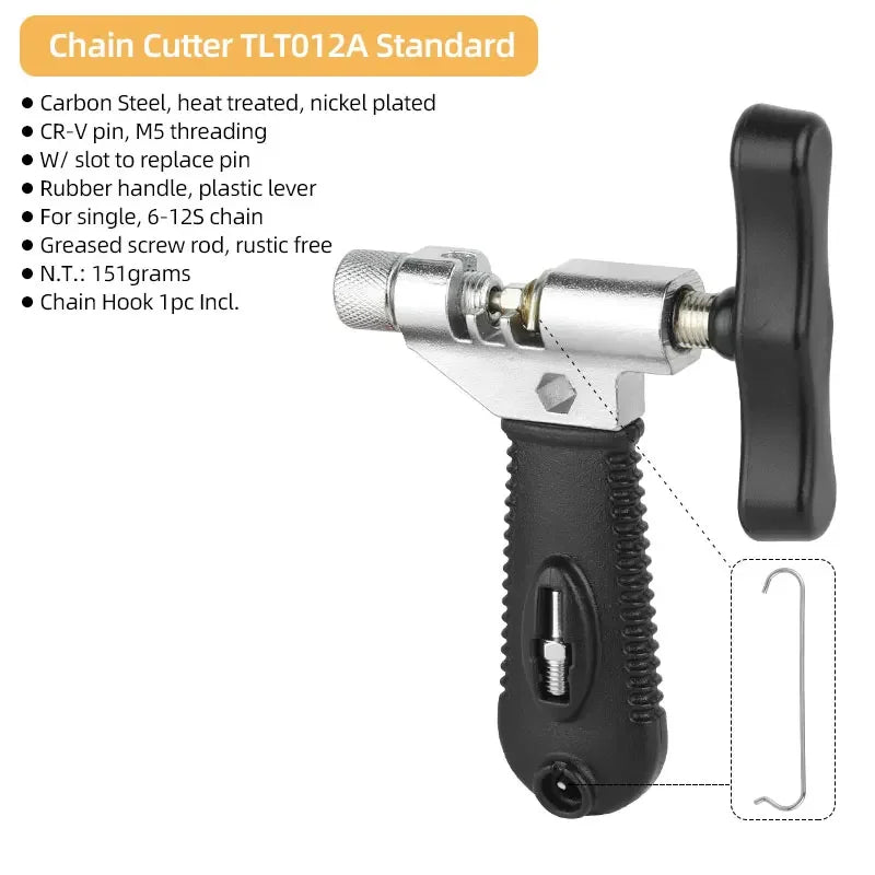 NEW 6 7 8 9 10 11 12 Speed Bicycle Chain Breaker W/ Spare Pin N Hook Universal MTB Chain Cutter Install Remove Tool Bikes Accessories Sports Supplies