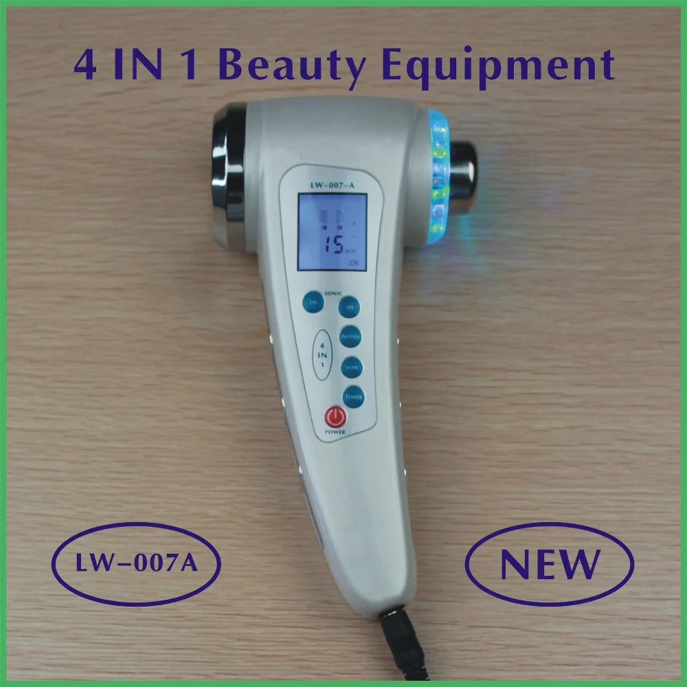 NEW Arrivals Portable Ultrasonic 7 LED Photon Rejuvenation Lights Sonic Face Lifting Tightening Care Skin Cleaner Wrinkle Remover Anti-Aging Machine Ladies Home Beauty Salon SPA Devices Skin Care Products