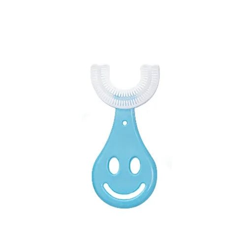 NEW Arrivals Children (3-12Yrs Old) U-Shaped Electric Toothbrush 360 Degrees Smart Cartoon Kids Silicone Toothbrush Automatic Rechargeable Sonic Toothbrush Oral Hygiene Accessories Dental Supplies