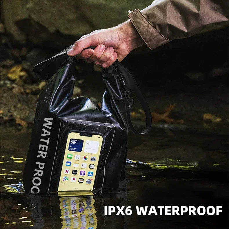 NEW Arrivals 2L 5L Dry Bag Swimming Pack Touch Screen Outdoor Waterproof Kayak Storage Bag Outdoor Beach Camping Kayak Trekking Drifting Rafting Surfing Boating Backpack Sports Accessories