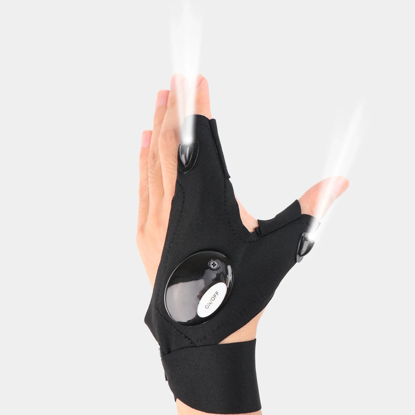 NEW Arrivals LED Half Finger Glove for Men Women Outdoor Waterproof Night Fishing Bait Cycling Running Flashlight Durable Fingerless Gloves