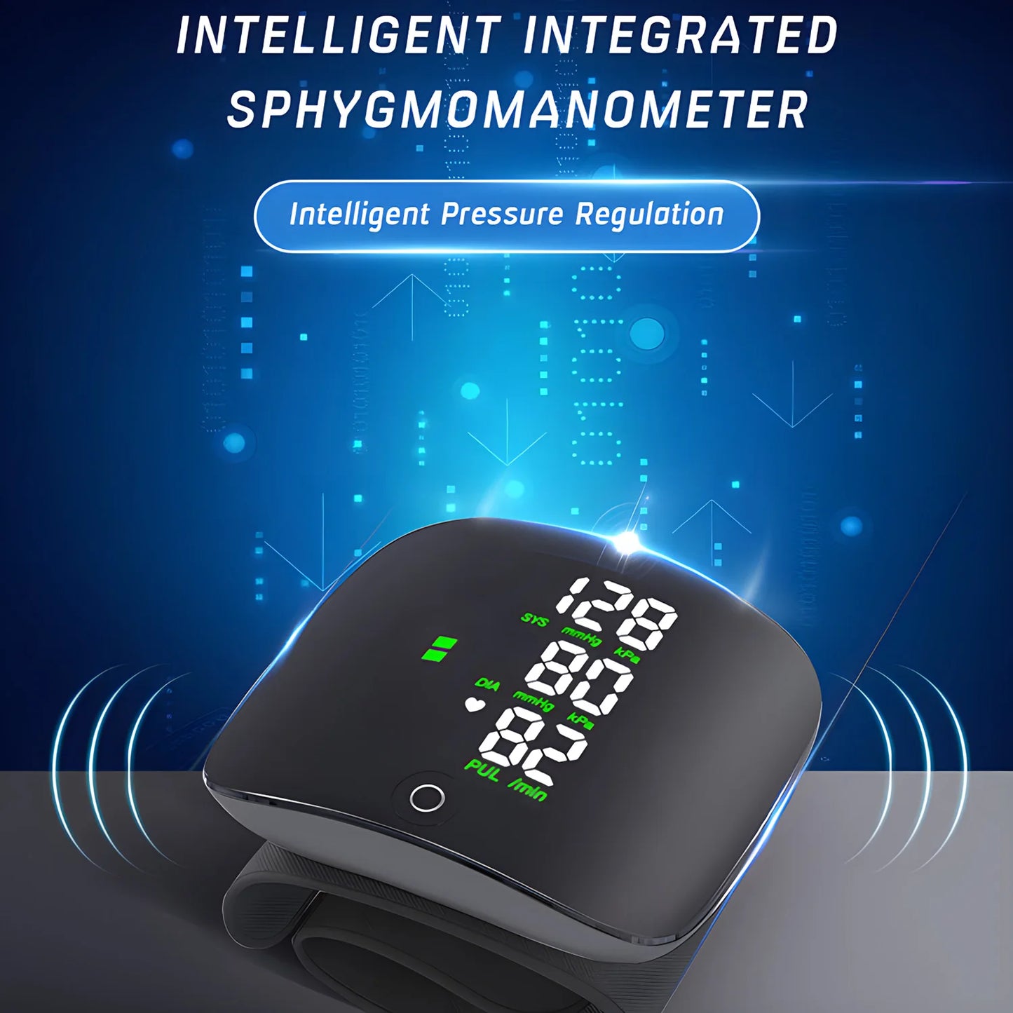 NEW Arrivals Rechargeable Wrist Blood Pressure Monitor Medical Voice Digital Display Health Sphygmomanometer Tonometer Device Health Care Supplies