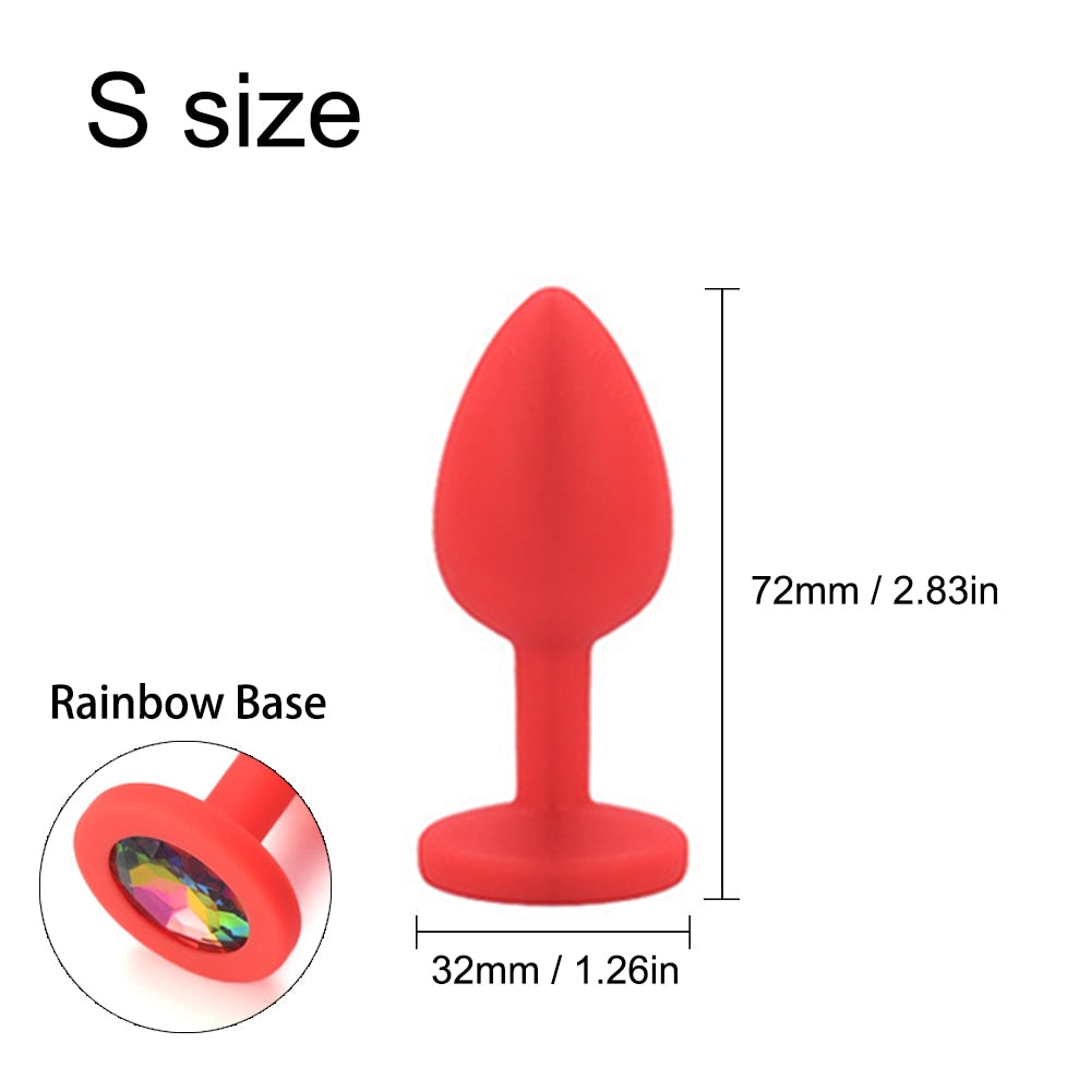 3 Sizes Sex Shop Adult Silicone Jewelry Anal Trainer Sex Prostate Back Yard Toy Anal Butt Plug for Women Man Couple Gay Unisex