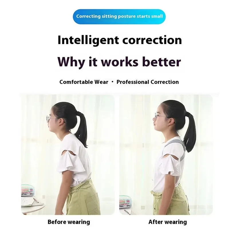NEW Arrivals 10PCS Set Smart Posture Corrector Rechargeable Back Brace 8 Shape Vibration Reminder 400mAh Battery for Work Study Office Home Kids Sitting Back Corrector