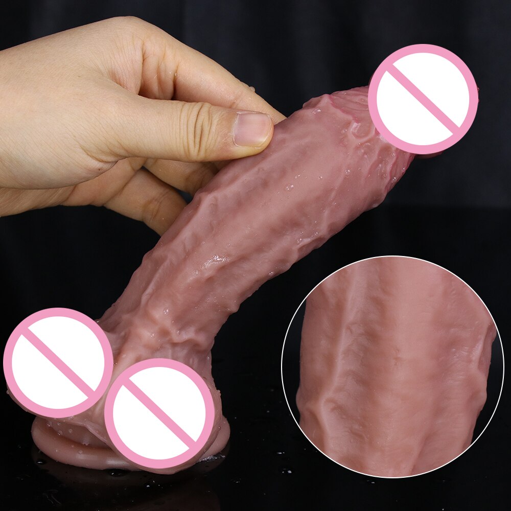 Skin Realistic Dildo Soft Silicone Thick Dildo For Women G-Spot Vagina Stimulato Adult Sex Toys Women Men Gay Masturbator Massag