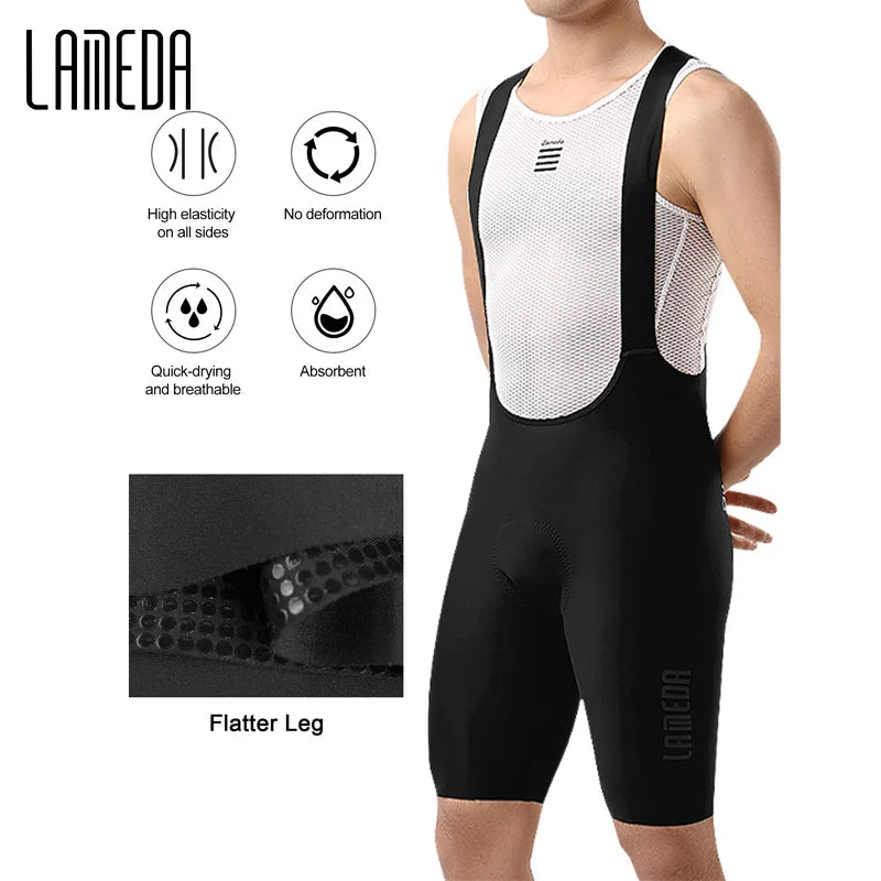 Original LAMEDA S-2XL UK Size Professional Cycling Bibs Men Breathable Summer Bicycle Shorts Pants Padding MTB Bike Shorts for Men MTB Cycling Clothing