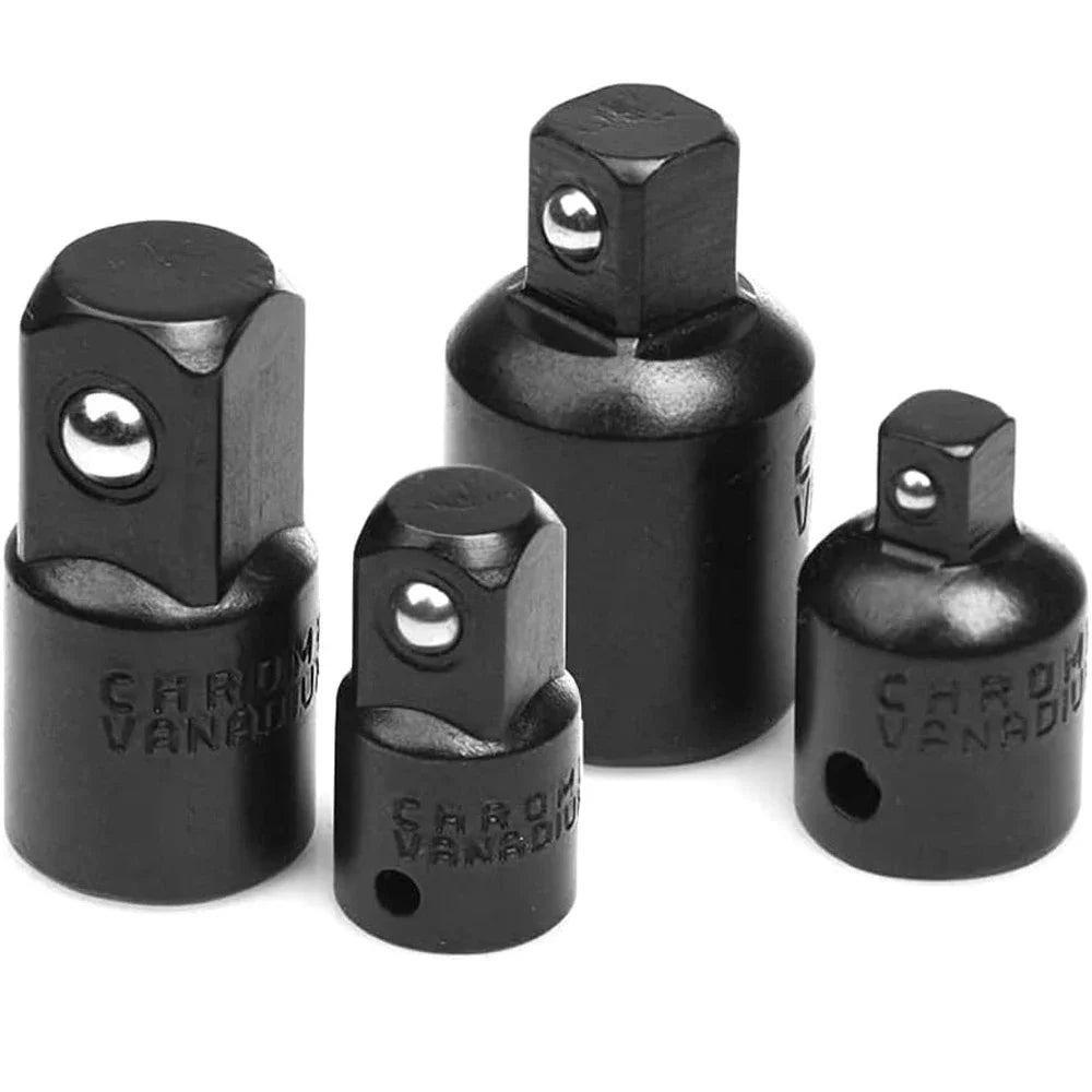 NEW 4PCS Set Impact Socket Adapter Reducer Set 1/2 3/8 1/4 inch Use Wrenches Drills in Auto and Impact Driver Construction Work