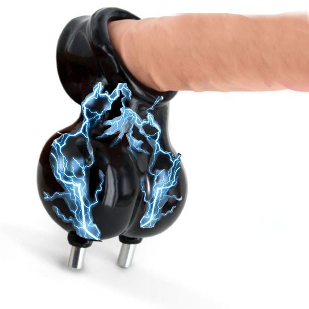 Adult Electric Shock Testicle Stimulator Chastity Cage Male Electro Bdsm Bondage Sleeve Trainer E-stim Toys