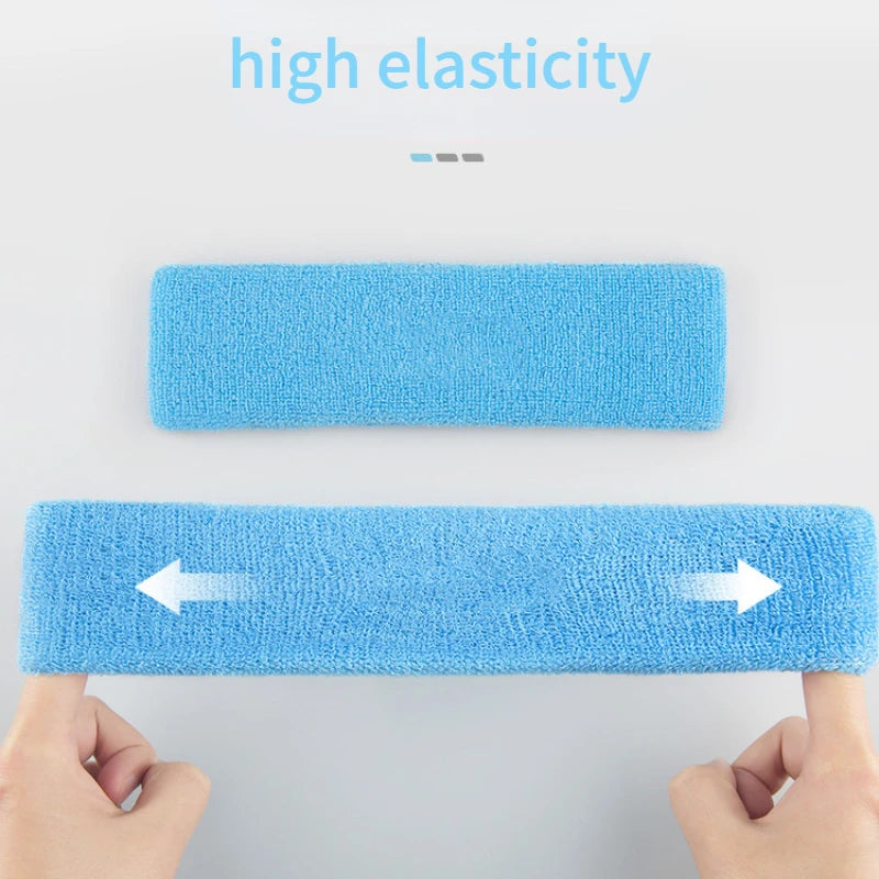 3PCS Set Men Sports Headband Sweatband Stretch Elastic Outdoor Sport Sweat Headband Wristband Women Gym Running Tennis Headwrap