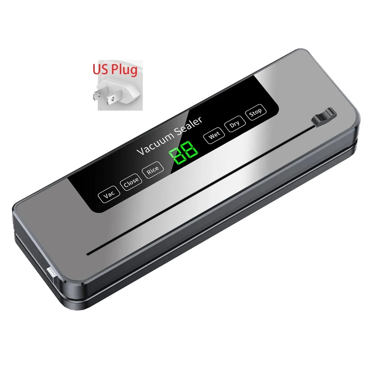 NEW Arrivals Electronic Vacuum Sealer Machine Food + 100PCS Bags Set Wet Dry with Kitchen Storage Sealing Machine Built-In Cutter Food Vacuum Packaging Machine