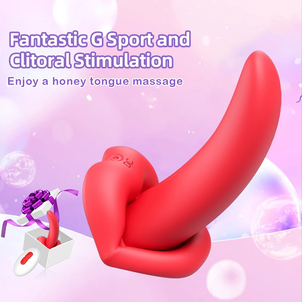Tongue Vibrators for Women Licking Oral Clitoris Stimulator G Spot Nipples Clitoral Female Massager Sex Toys for Adult