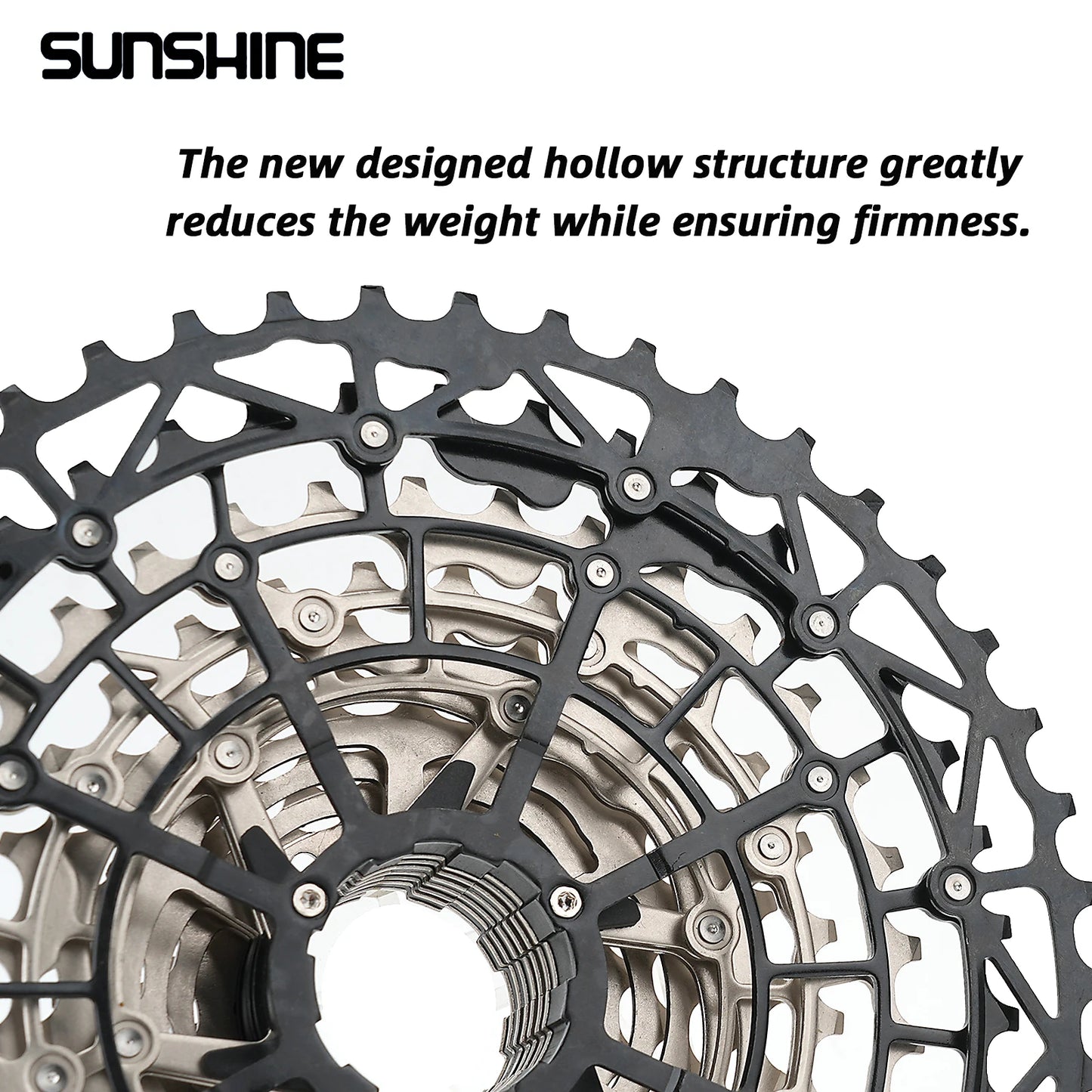 Ultralight Bicycle Cassette Freewheel Carbon Steel Material 9/10/11/12/13 Speed HG Structure Sprocket for Mountain Bike Bicycle Accessories Sports Supplies