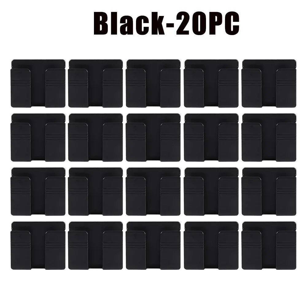 NEW Arrivals 40PCS Set Multifunctional Wall Mount Phone Holder Charging Station Storage Dock Organizer Box Remote Control Shelf Bracket Home Office Mobile Phones Accessories