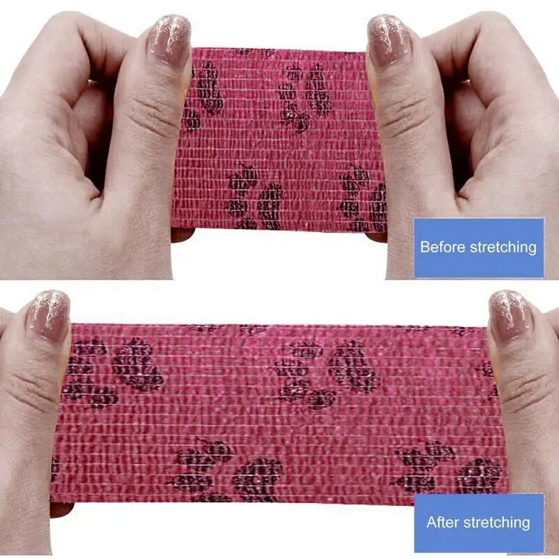 Large Self Adhesive Bandage Wrap Breathable Dog Bandage Shoes Vet Pet Wrap Dog Cohesive Bandage Multifunctional Pet Wound Care Bandage