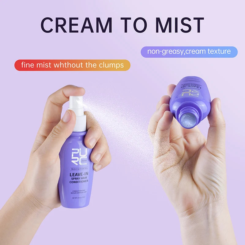 Smoothing Hair Conditioner Spray Mask Coconut Oil Frizz Removal After-Shampoo Treatment For Maltreated Hair Mask Leave-In Spray